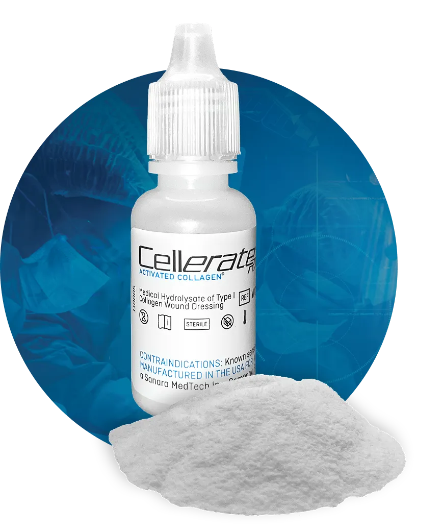 CellerateRX® Surgical aids in the management of surgical wounds.