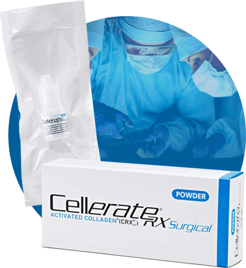 CellerateRX® Surgical aids in the management of surgical wounds.