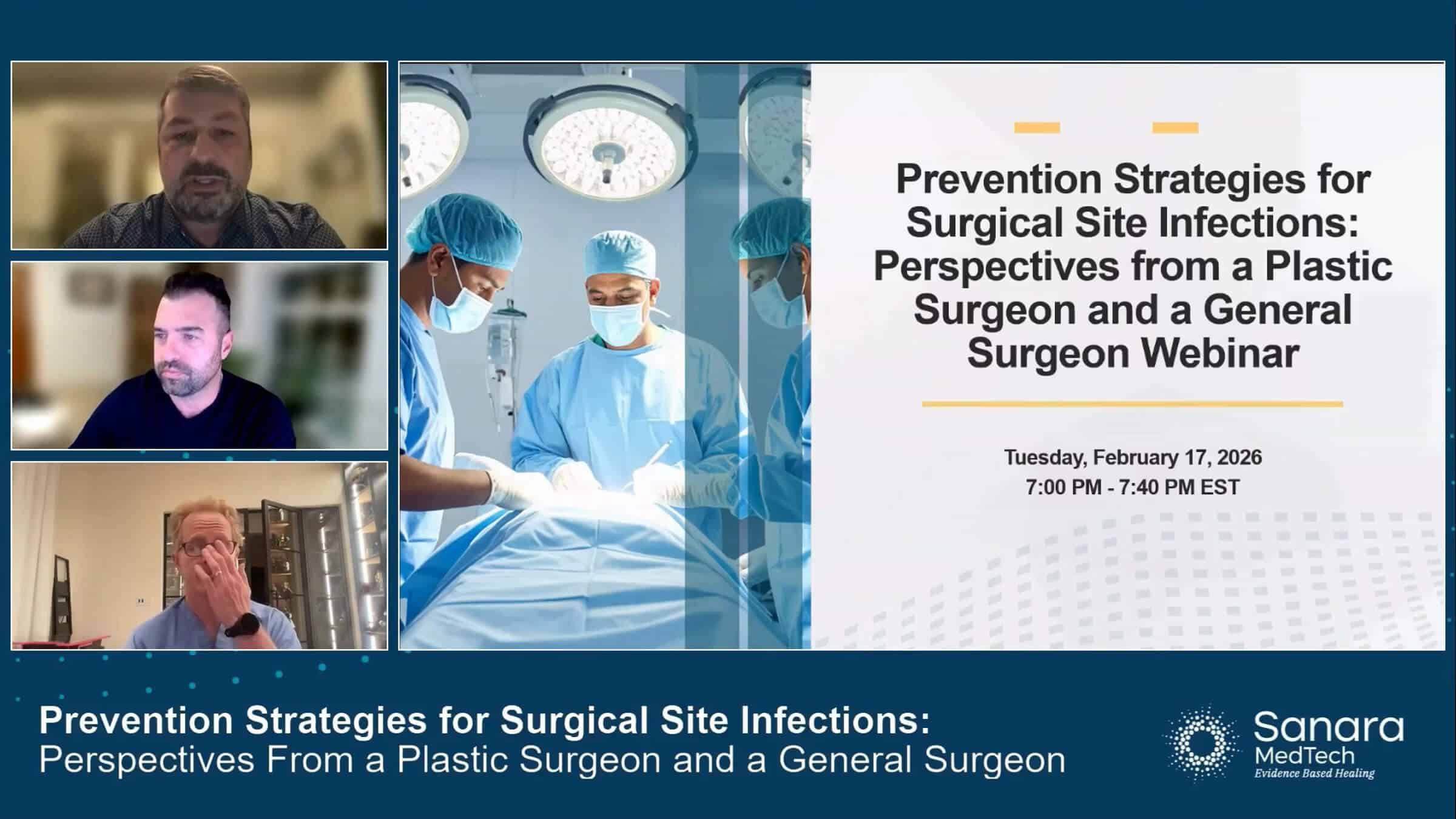 Q&A – Prevention Strategies for Surgical Site Infections: Perspectives from a Plastic Surgeon and General Surgeon Webinar